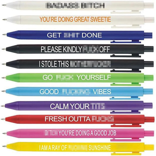 11Pcs Funny Adult Ballpoint Pen Set